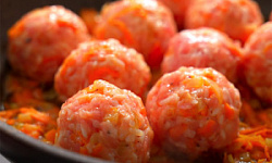 Тефтели "Ежики" куриные домашние