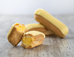 Пирожное Эклер манго-маракуйя, 150 гр (3шт) Пирожное Эклер манго-маракуйя, 150 гр (3шт)